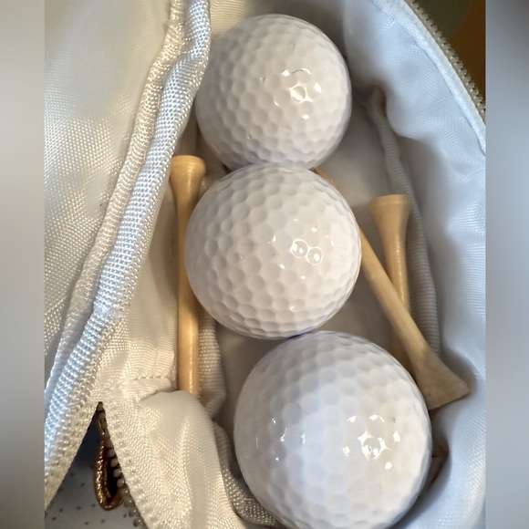 Mellow & Mod NWT Mini Golf Pouch Set 3 Golf Balls Bag Tag & Tees Clip on Bag - Picture 3 of 8